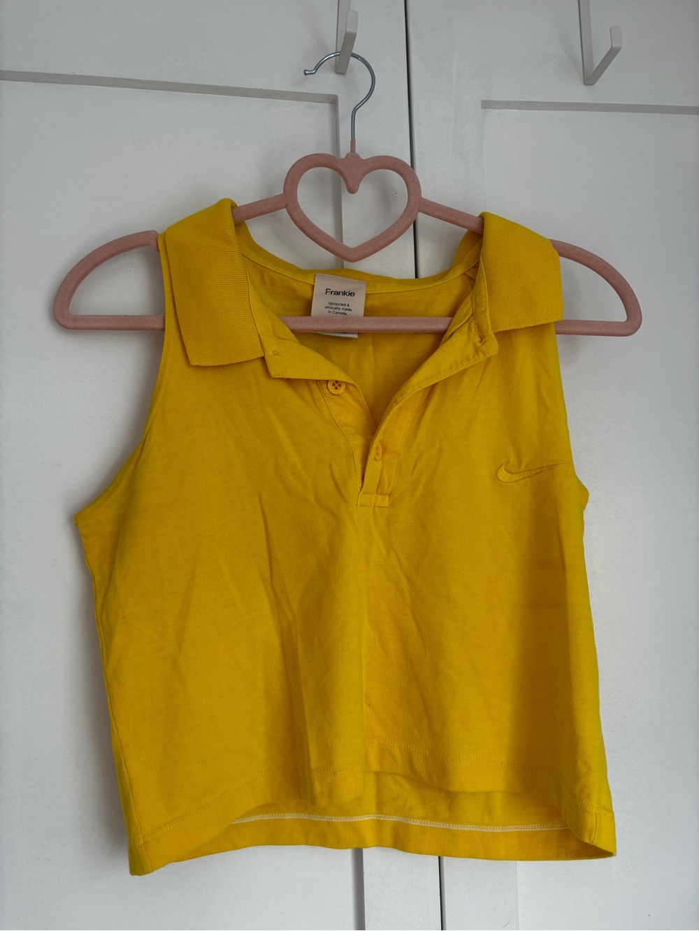 Nike Yellow Girls' Sleeveless Polo Tank
